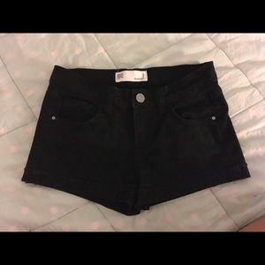 Tilly black jean shorts